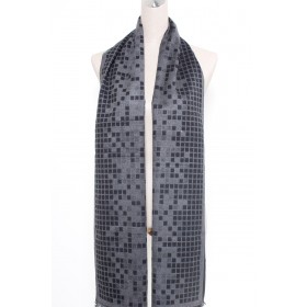 Men's Fashion Cotton Rich Scarf 15 Charcoal - 10 per pack - $1.50 ea